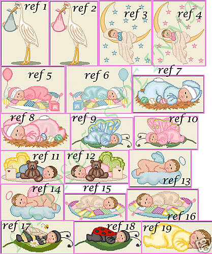 Gráficos de punto de cruz de Baby Bebé