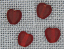 MH12082 - Small Channeled Heart Matte Ruby