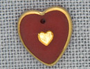 MH12094 - Medium Engraved Heart Red/Gold