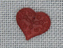 MH12114 - Medium Floral Embossed Heart Rose