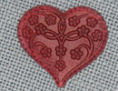 MH12115 - Large Floral Embosed Heart Rose