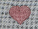 MH12182 - Med Floral Embossed Heart Pale Rose