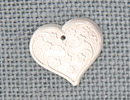 MH12183 - Med Floral Embossed Heart Matte Crystal