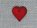 MH12207 - Med Fluted Heart Matte Ruby