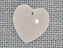 MH13050 - Large Frosted Heart Crystal