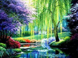 Diamond painting kit paisaje acutico