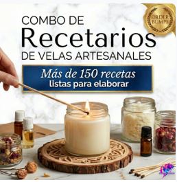 Combo de recetario de velas artesanales