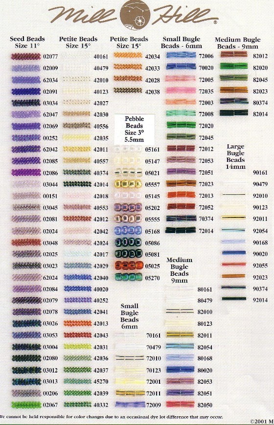 Carta de colores abalorios Mill Hill 4