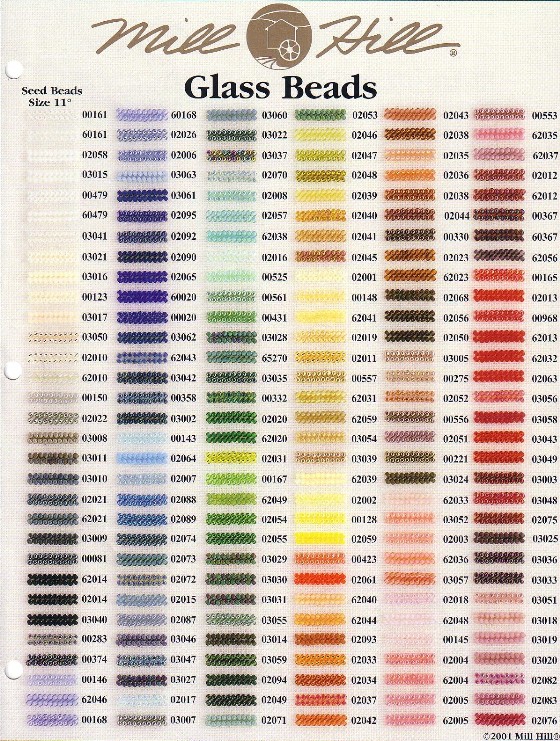 Carta de colores abalorios Mill Hill 3