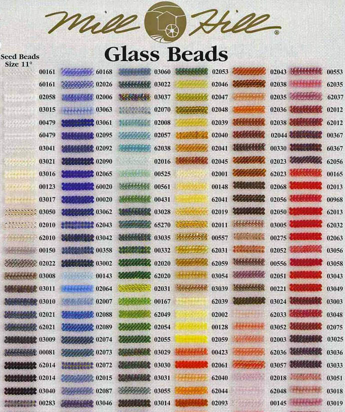 Carta de colores mill hill - Glass beads