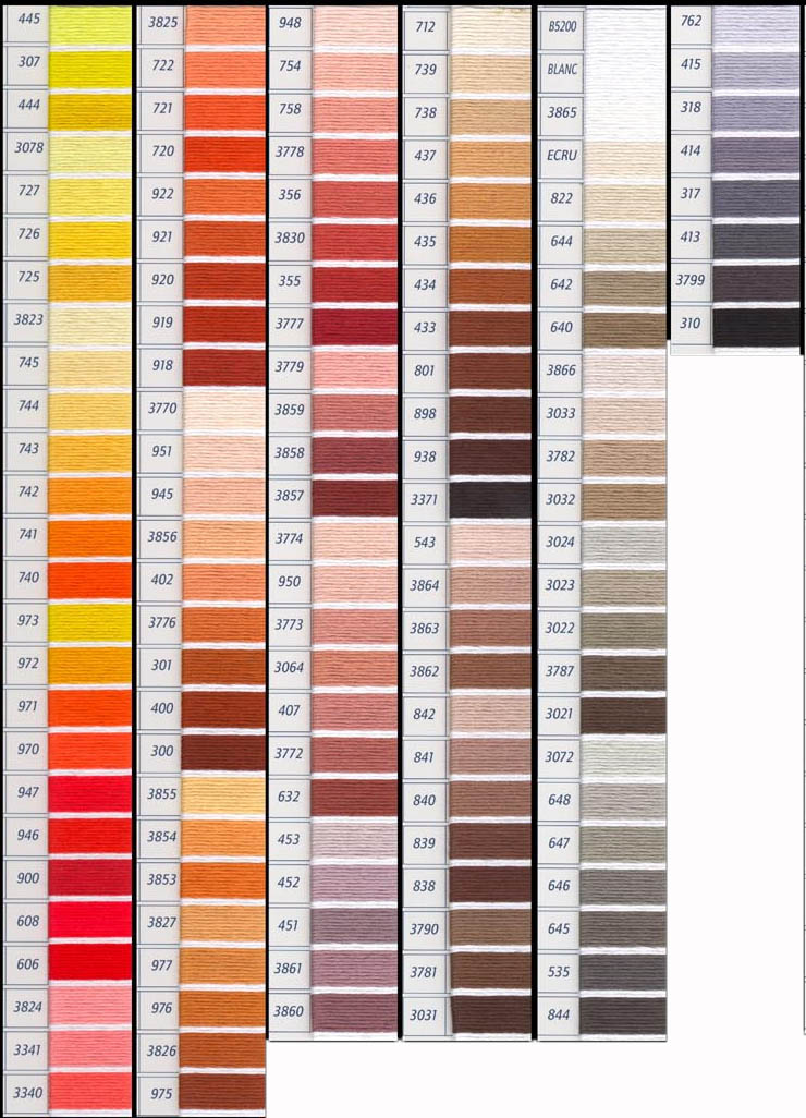 Carta de colores DMC / Rosace 3