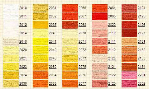 Tabla de colores marca Venus 1