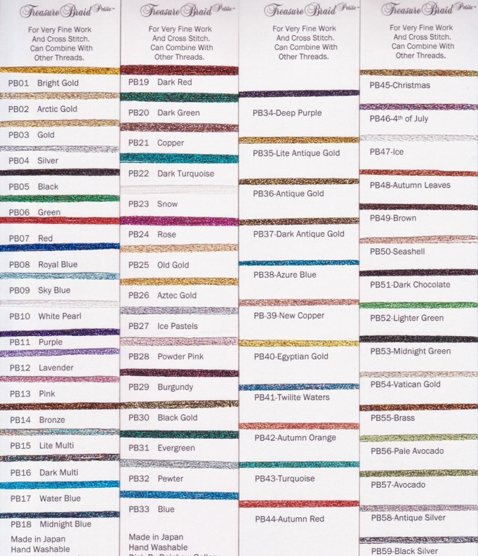 Carta de Colores Rainbow Gallery Petite Braid