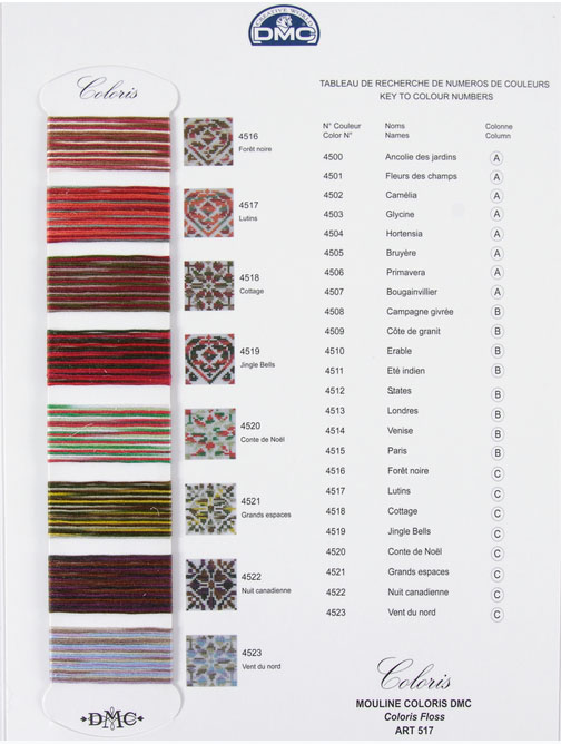 Carta de Colores DMC Coloris 1