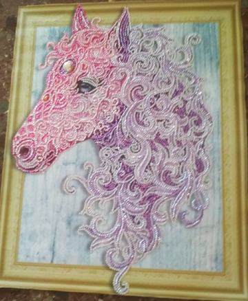 Comprar Kit Efecto-Cristal Punto de Cruz Diamante Caballo