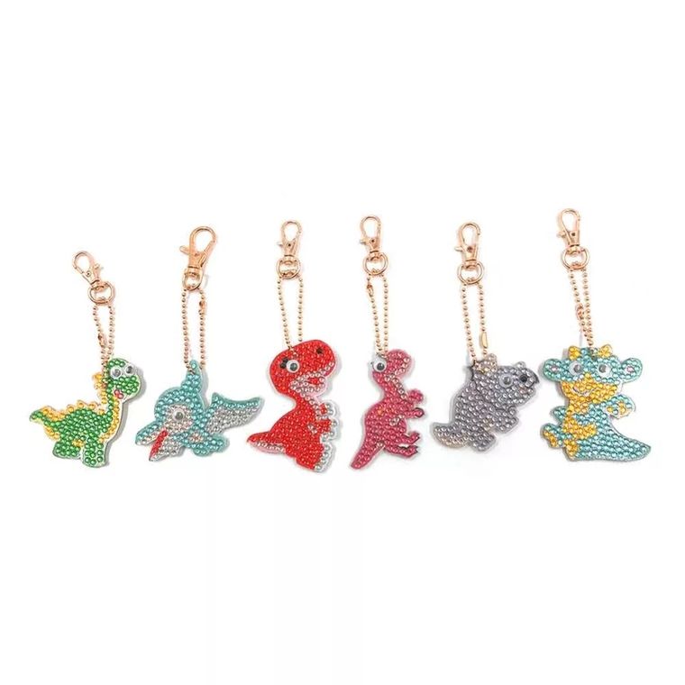 Kit llavero diamante dinosaurios